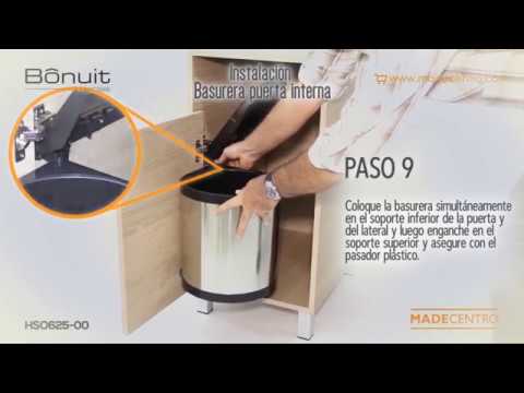 Colocar un cubo de basura en armario de cocina: Guía paso a paso